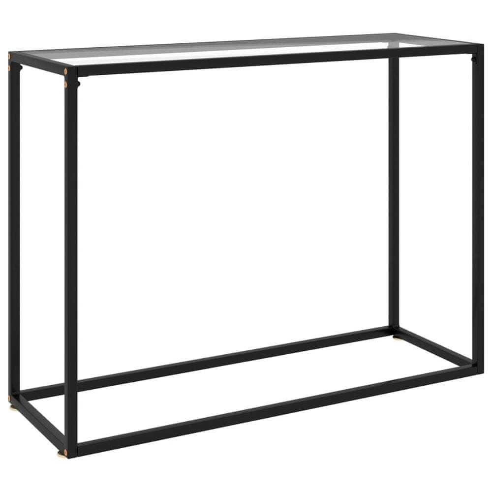Petromila vidaXL Konzolový stolík priehľadný 100x35x75 cm tvrdené sklo
